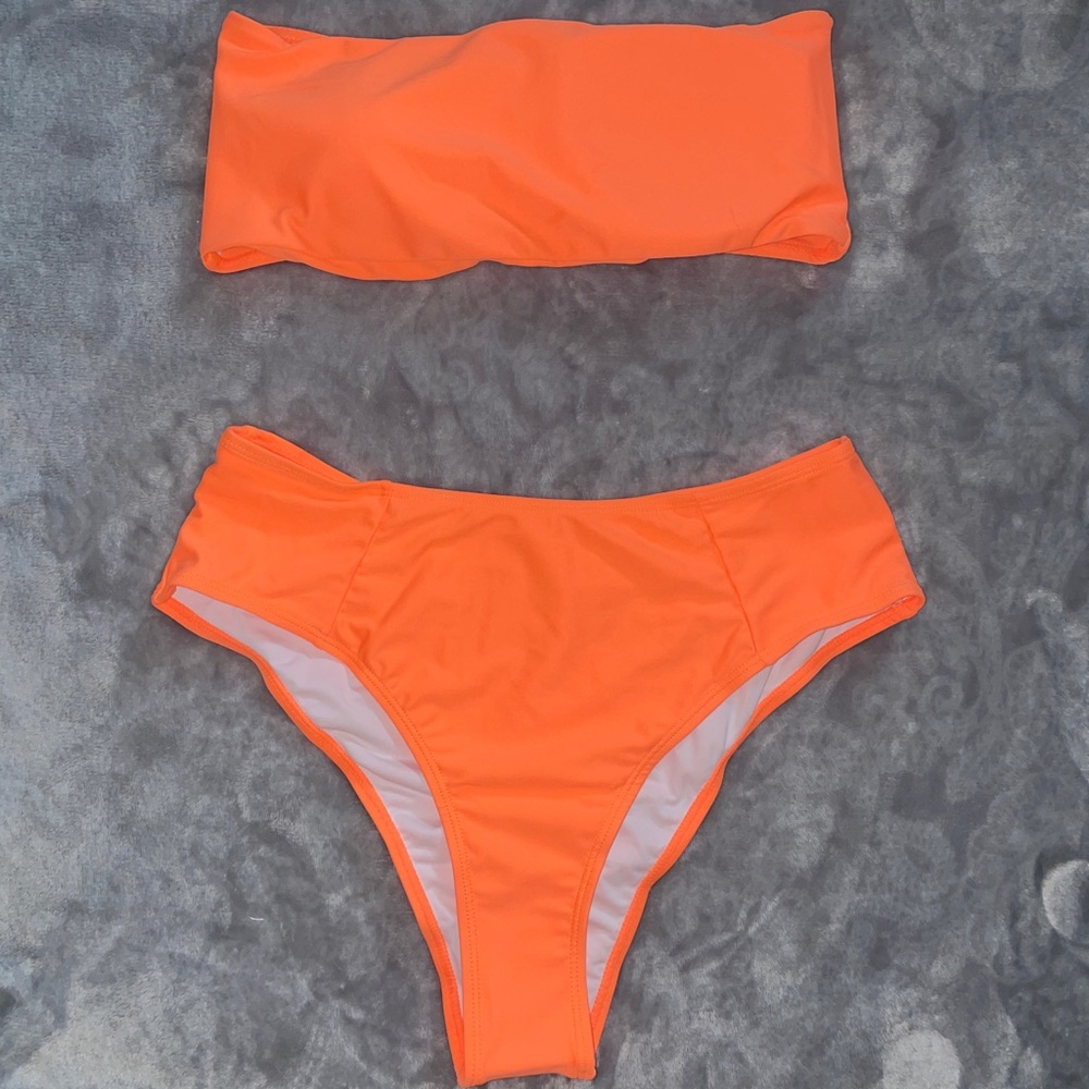 Orange high waist bikini